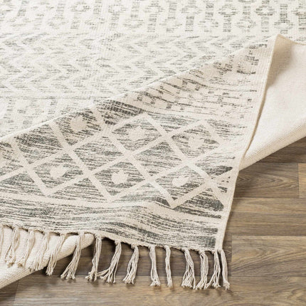 Valyermo Beige Hand Woven Cotton Rug Rugs TriadCommerceInc