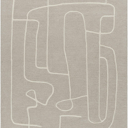 Vatsa Gray Abstract Area Rug Rugs TriadCommerceInc