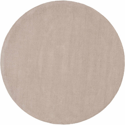 Brockton Solid Tan Wool Rug Rugs TriadCommerceInc 6' Round