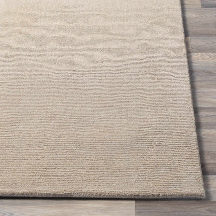 Brockton Solid Tan Wool Rug Rugs TriadCommerceInc