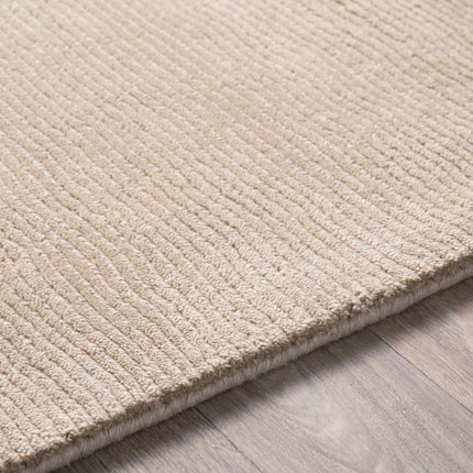 Brockton Solid Tan Wool Rug Rugs TriadCommerceInc
