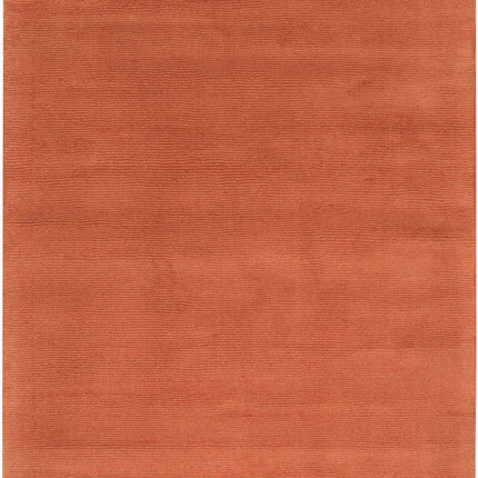 Brockton Solid Wool Orange Area Rug Rugs TriadCommerceInc 5' x 8' Rectangle