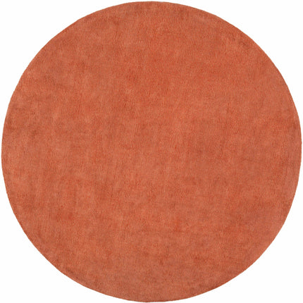 Brockton Solid Wool Orange Area Rug Rugs TriadCommerceInc 6' Round