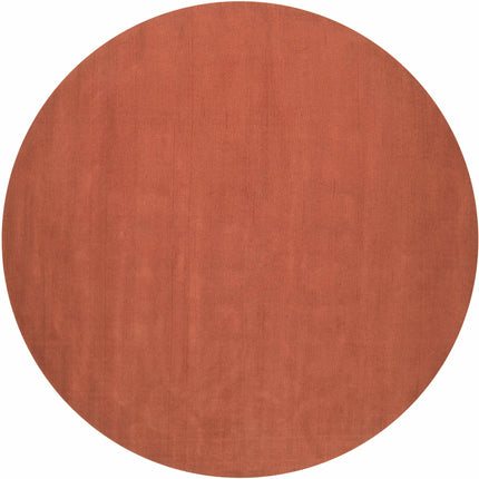 Brockton Solid Wool Orange Area Rug Rugs TriadCommerceInc 8' Round