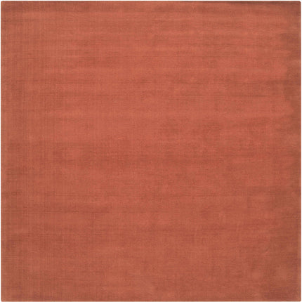 Brockton Solid Wool Orange Area Rug Rugs TriadCommerceInc 8' Square