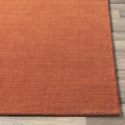Brockton Solid Wool Orange Area Rug Rugs TriadCommerceInc
