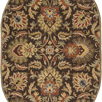Chesterton 1028 Hand Tufted Brown Wool Rug Rugs TriadCommerceInc 6' x 9' Oval