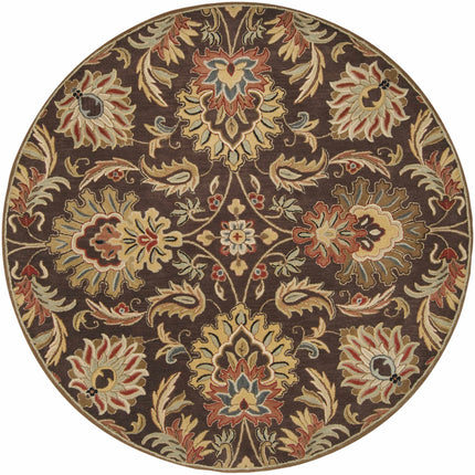 Chesterton 1028 Hand Tufted Brown Wool Rug Rugs TriadCommerceInc 8' Round