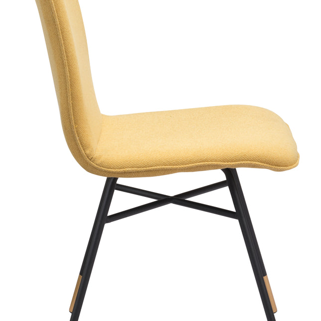 Var Dining Chair (Set of 2) Yellow Chairs TriadCommerceInc   