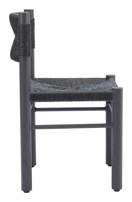 Iska Dining Chair (Set of 2) Black Seating TriadCommerceInc   