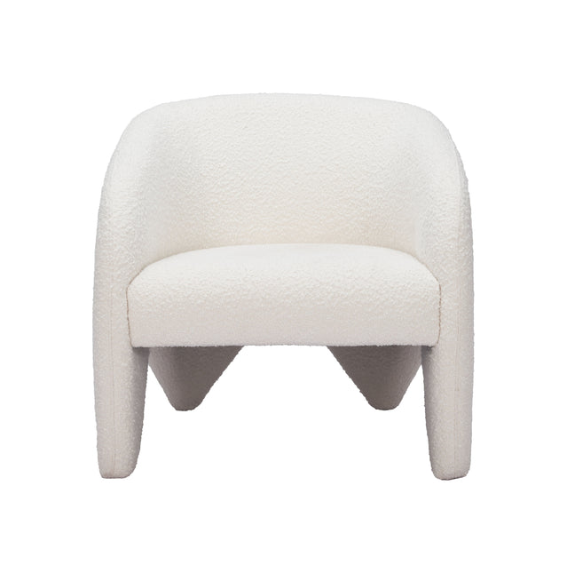 Lopta Accent Chair White Chairs TriadCommerceInc   