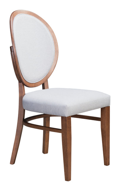 Regents Dining Chair (Set of 2) Walnut & Light Gray Chairs TriadCommerceInc Default Title  