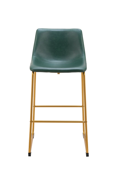 Augusta Barstool (Set of 2) Green & Gold Barstools TriadCommerceInc   
