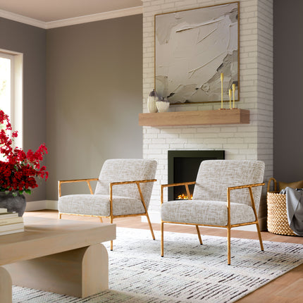 Norrebro Accent Chair Beige Frost Chairs TriadCommerceInc   