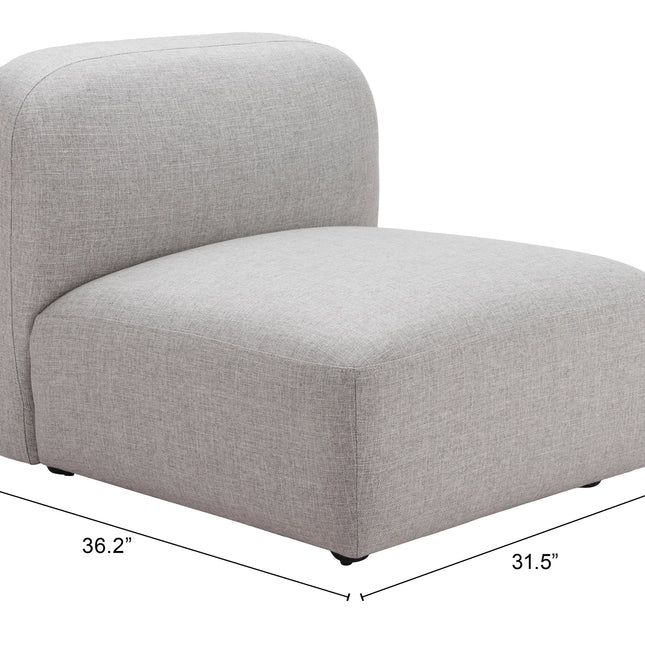 Biak Middle Chair Gray Sofas TriadCommerceInc   