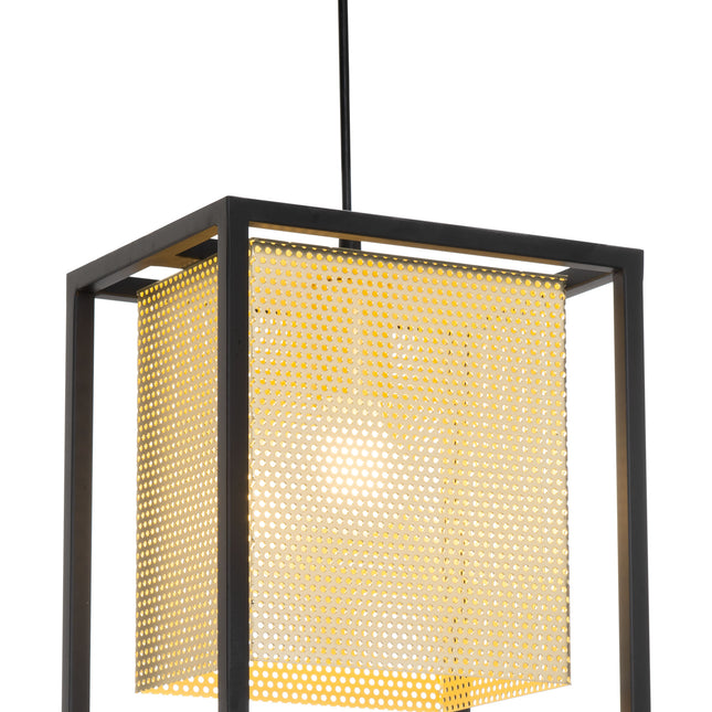 Yves Ceiling Lamp Gold & Black Pendants TriadCommerceInc Default Title  