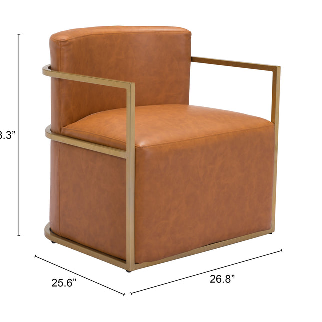 Xander Accent Chair Brown Chairs TriadCommerceInc   
