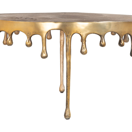 Drip Coffee Table Antique Brass Coffee Tables TriadCommerceInc   