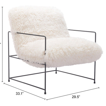 Pelut Accent Chair White Chairs TriadCommerceInc   