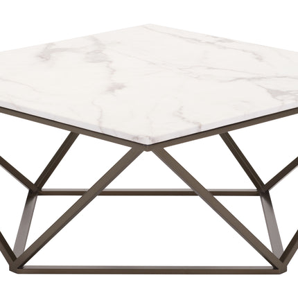 Tintern Coffee Table White & Antique Bronze Coffee Tables TriadCommerceInc Default Title  