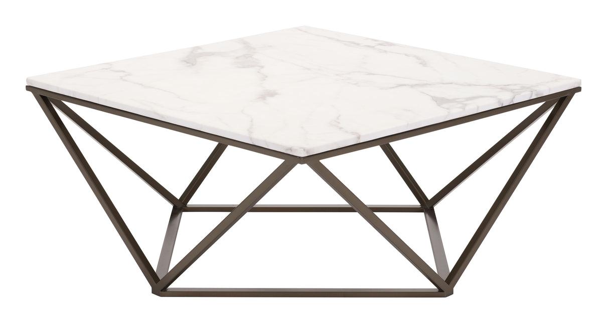 Tintern Coffee Table White & Antique Bronze Coffee Tables TriadCommerceInc Default Title  