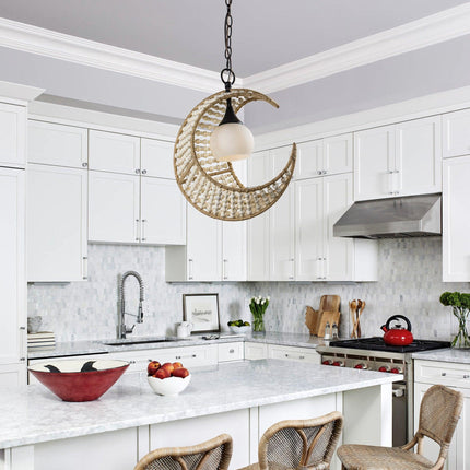 1-Light Farmhouse Boho Pendant Lighting for Home Decor Home Decor > Lighting > Ceiling Lights > Pendant Lights TriadCommerceInc