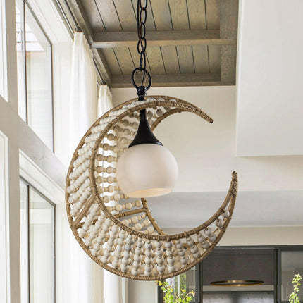 1-Light Farmhouse Boho Pendant Lighting for Home Decor Home Decor > Lighting > Ceiling Lights > Pendant Lights TriadCommerceInc