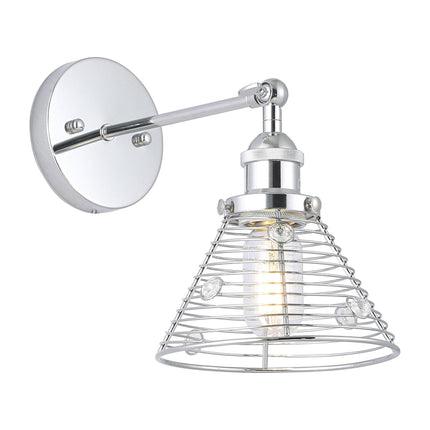 1-Light Modern Silver Wall Scone Light for Bedroom Home Decor > Lighting > Wall Lighting > Wall Sconces TriadCommerceInc