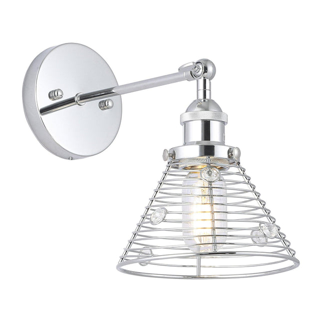 1-Light Modern Silver Wall Scone Light for Bedroom Home Decor > Lighting > Wall Lighting > Wall Sconces TriadCommerceInc