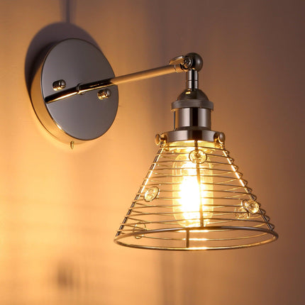 1-Light Modern Silver Wall Scone Light for Bedroom Home Decor > Lighting > Wall Lighting > Wall Sconces TriadCommerceInc