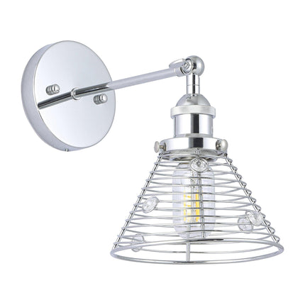 1-Light Modern Silver Wall Scone Light for Bedroom Home Decor > Lighting > Wall Lighting > Wall Sconces TriadCommerceInc Silver