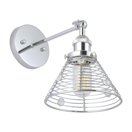 1-Light Modern Silver Wall Scone Light for Bedroom Home Decor > Lighting > Wall Lighting > Wall Sconces TriadCommerceInc