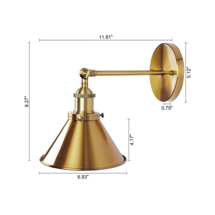 Rhem 1-Light Brass Wall Sconce Home Decor > Lighting > Wall Lighting > Wall Sconces TriadCommerceInc