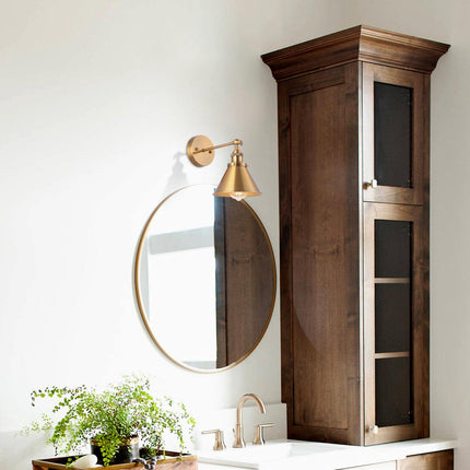 Rhem 1-Light Brass Wall Sconce Home Decor > Lighting > Wall Lighting > Wall Sconces TriadCommerceInc