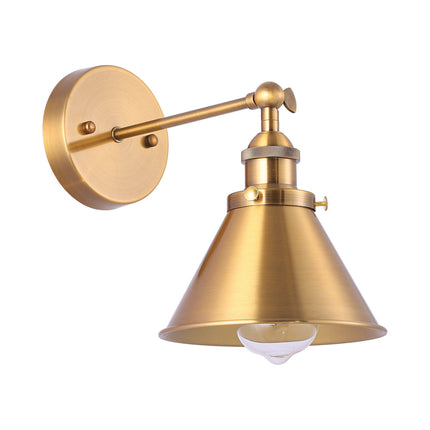 Rhem 1-Light Brass Wall Sconce Home Decor > Lighting > Wall Lighting > Wall Sconces TriadCommerceInc Golden