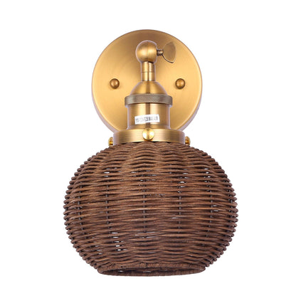 1-Light Traditional Rattan Wall Sconce Home Decor > Lighting > Wall Lighting > Wall Sconces TriadCommerceInc