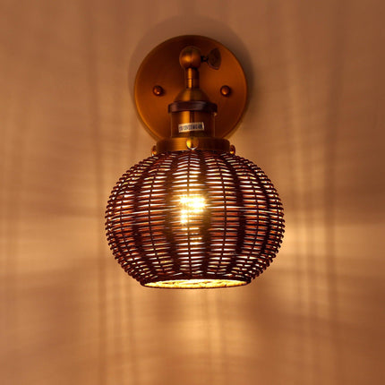 1-Light Traditional Rattan Wall Sconce Home Decor > Lighting > Wall Lighting > Wall Sconces TriadCommerceInc