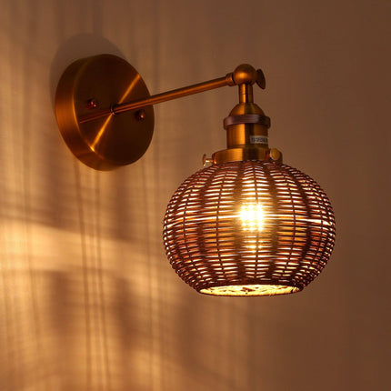 1-Light Traditional Rattan Wall Sconce Home Decor > Lighting > Wall Lighting > Wall Sconces TriadCommerceInc