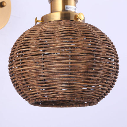 1-Light Traditional Rattan Wall Sconce Home Decor > Lighting > Wall Lighting > Wall Sconces TriadCommerceInc
