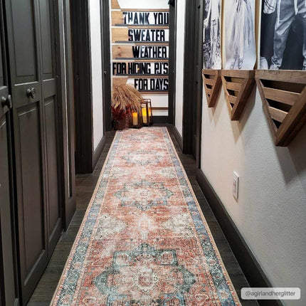 Rosman Distressed Washable Rug Rugs TriadCommerceInc
