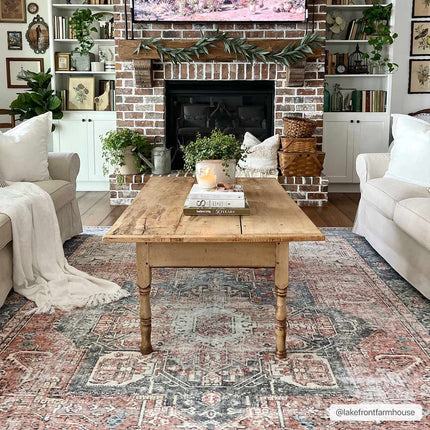 Rosman Distressed Washable Rug Rugs TriadCommerceInc