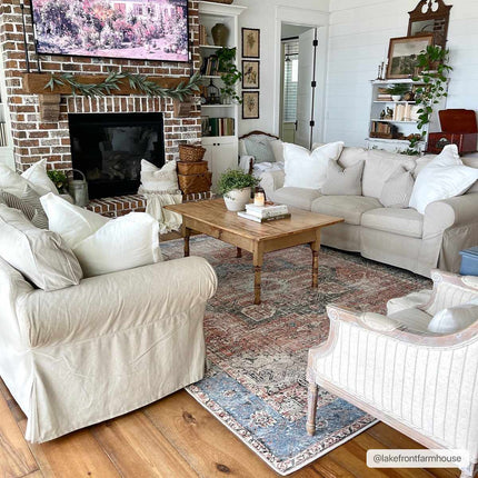 Rosman Distressed Washable Rug Rugs TriadCommerceInc