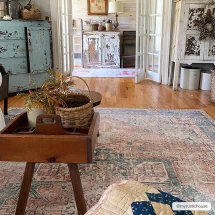 Rosman Distressed Washable Rug Rugs TriadCommerceInc
