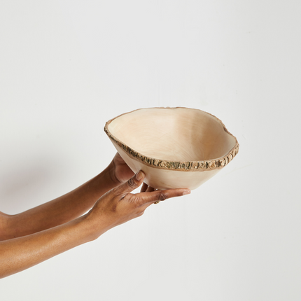 Jacaranda Hand-carved Wood Trinket Bowl Décor Collection TriadCommerceInc