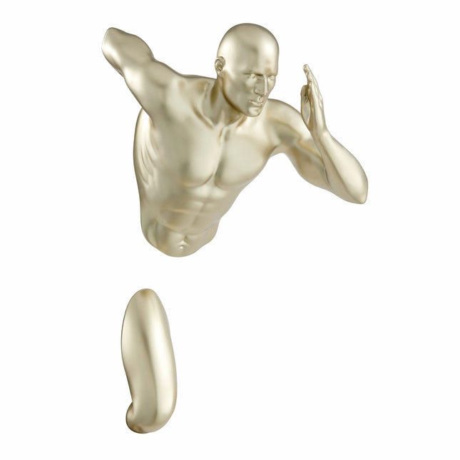 Gold Wall Runner 13" Man Sculpture Sculpture TriadCommerceInc   