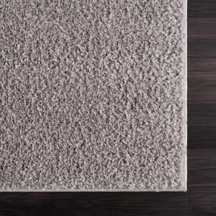 Judy Solid Gray Washable Shag Rug Rugs TriadCommerceInc