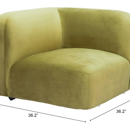 Biak Corner Chair Green Sofas TriadCommerceInc   