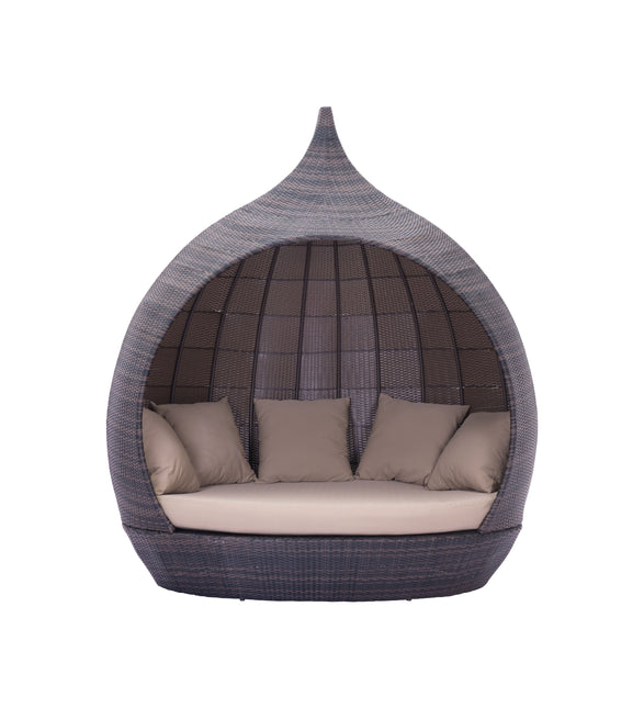 Martinique Beach Daybed Brown & Beige Seating TriadCommerceInc   