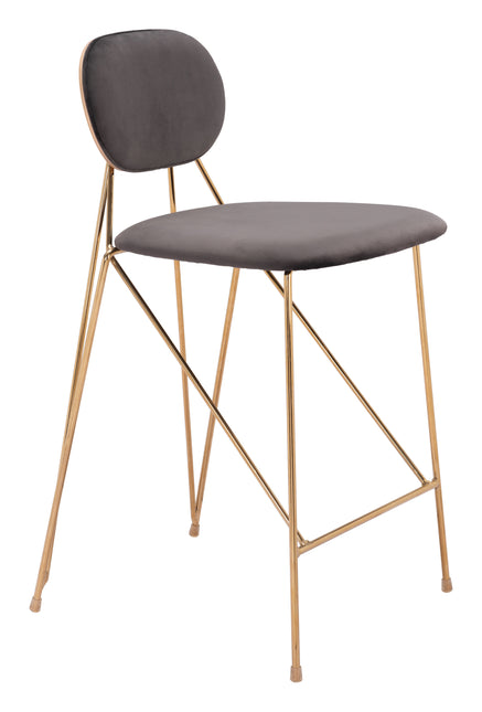 Georges Counter Stool (Set of 2) Gray & Gold Counter Stools TriadCommerceInc Default Title  