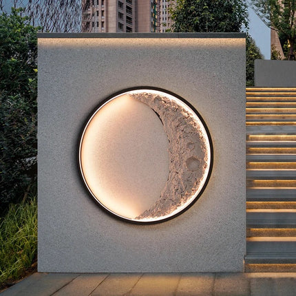 Luna 3D Moon Wall Lamp outdoor wall lighting TriadCommerceInc   